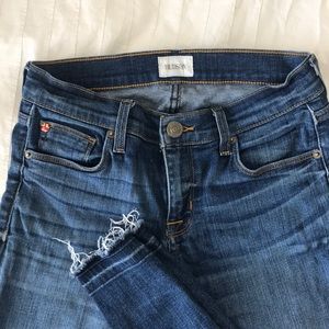 Hudson Skinny Frayed Denim